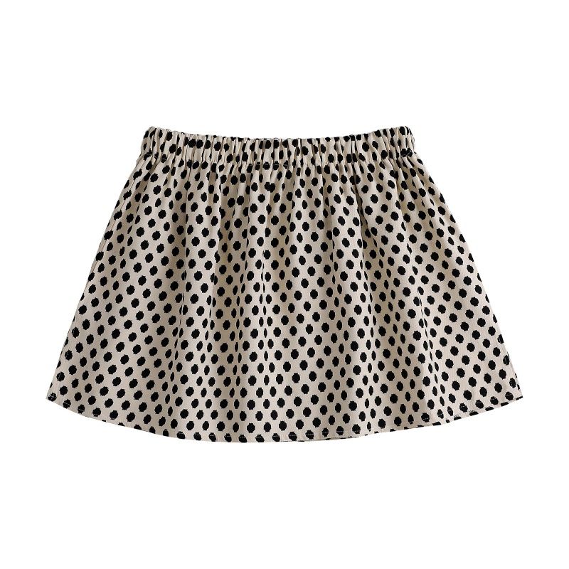 Áo Sơ Mi Giả Nối Dài Phối Chân Váy Chấm Bi Thời Trang Cho Nữ