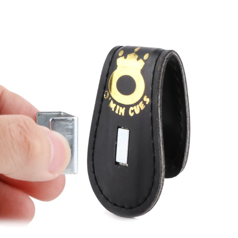 Hộp Đựng Phấn Bida Bằng Da PU Kèm Kẹp Thắt Lưng Tiện Lợi