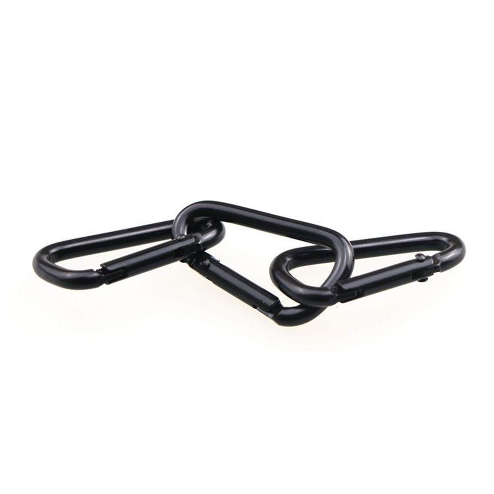 Móc Khóa Carabiner Hình Chữ D Bằng Hợp Kim Nhôm Màu Đen