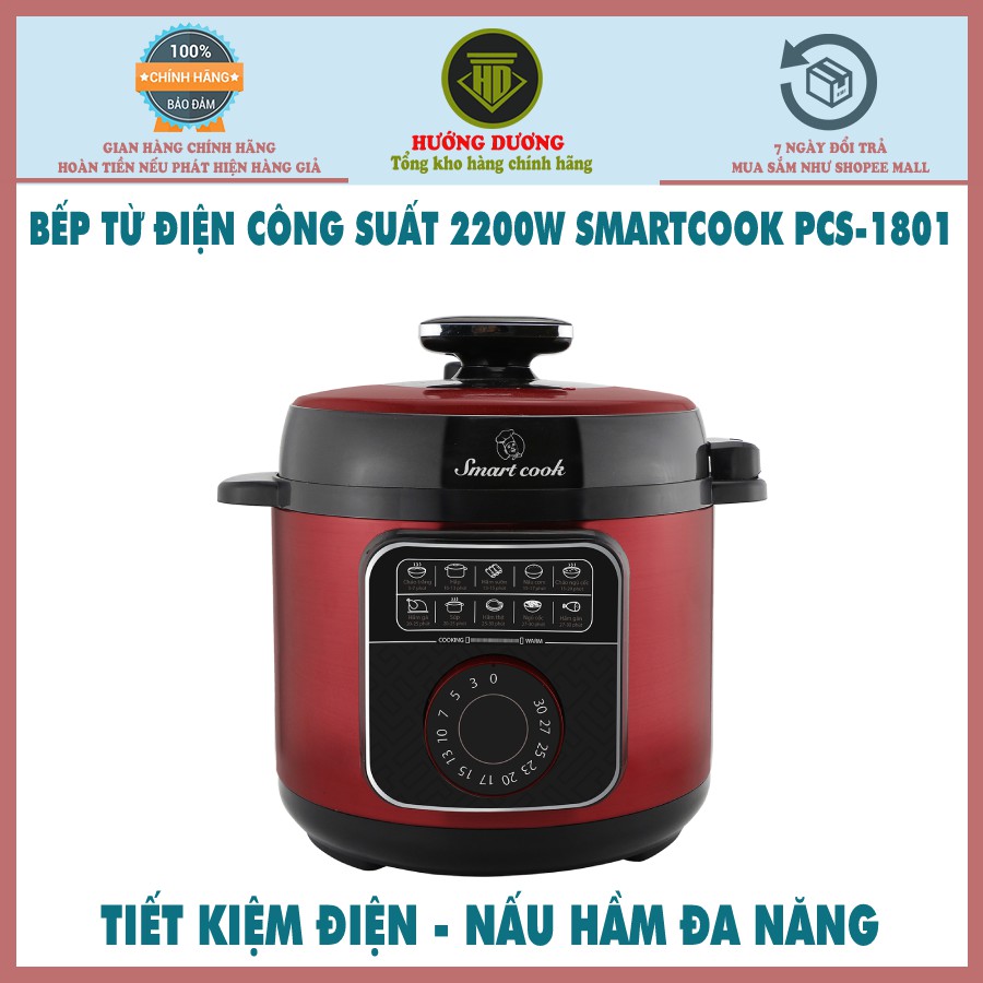 Nồi áp suất 5L công suất 900W Smartcook PCS-1801