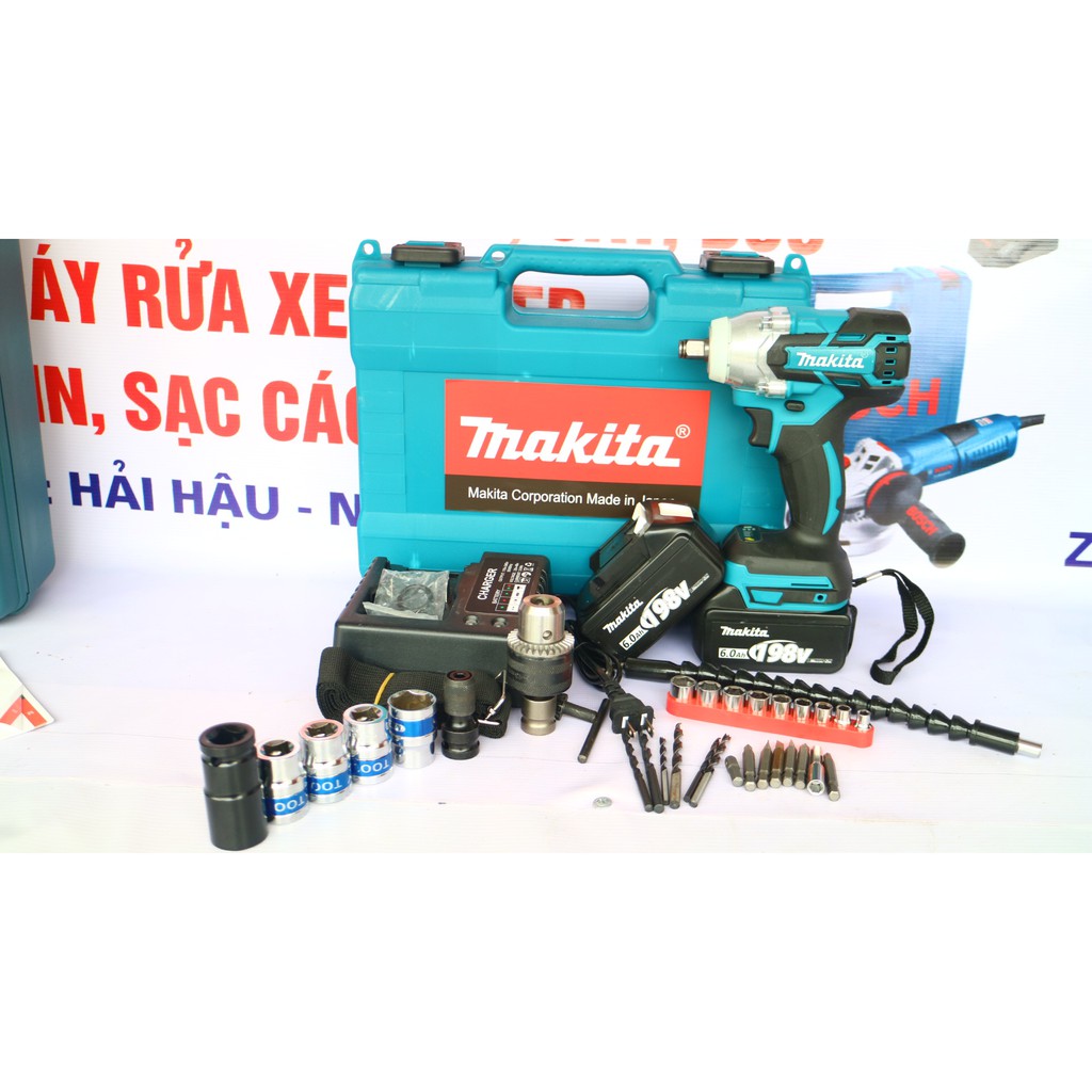 Máy Siết Bulong 118V Kèm Đầu Chuyển Vít Và Chuyển Khoan