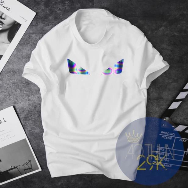 ALBUM 585 - ÁO THUN UNISEX PHẢN QUANG 7 MÀU FANDI CON MẮT