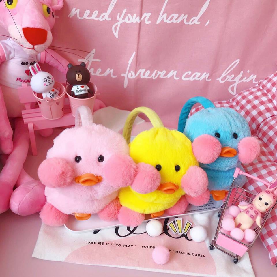 Chụp tai/ bịt tai giữ ấm Mua Tất hình chú vịt Lalafanfan (muatatshop)