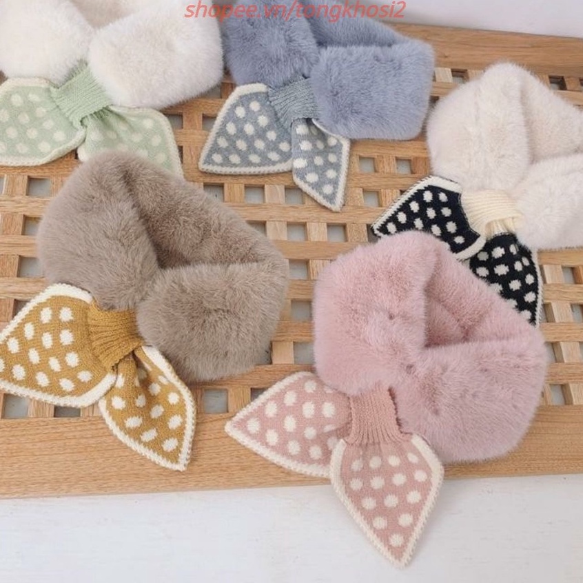 (CAO CẤP) Khăn Lông Quàng Cổ Cho Bé Siêu Ấm