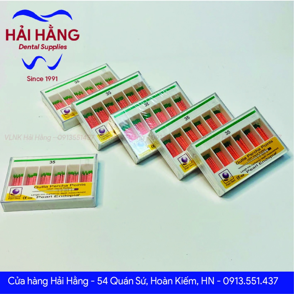 Côn Gutta Percha cho file tay có vạch Hàn Quốc Pearl Endopia