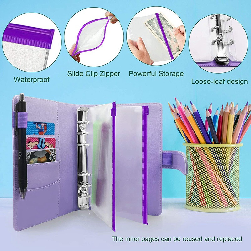 Bìa Đựng Tài Liệu 6 Lỗ Có Khóa Kéo Tiện Dụng