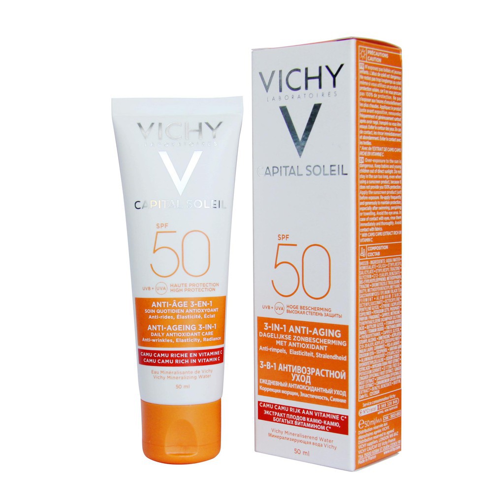 Kem Chống Nắng Vichy Chống Ô Nhiễm Và Bụi Mịn Hàng Ngày SPF50+ Chống Tia UVA UVB 50ml