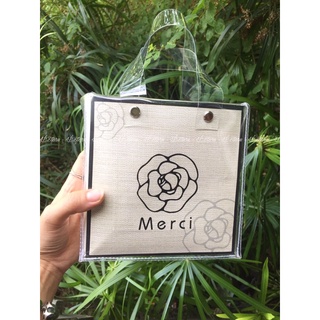 Túi giấy hãng custom MERCI size 15x15