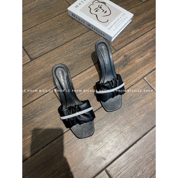 Guốc quai nhúng phối chữ nhỏ sành điệu bigsize 40-44