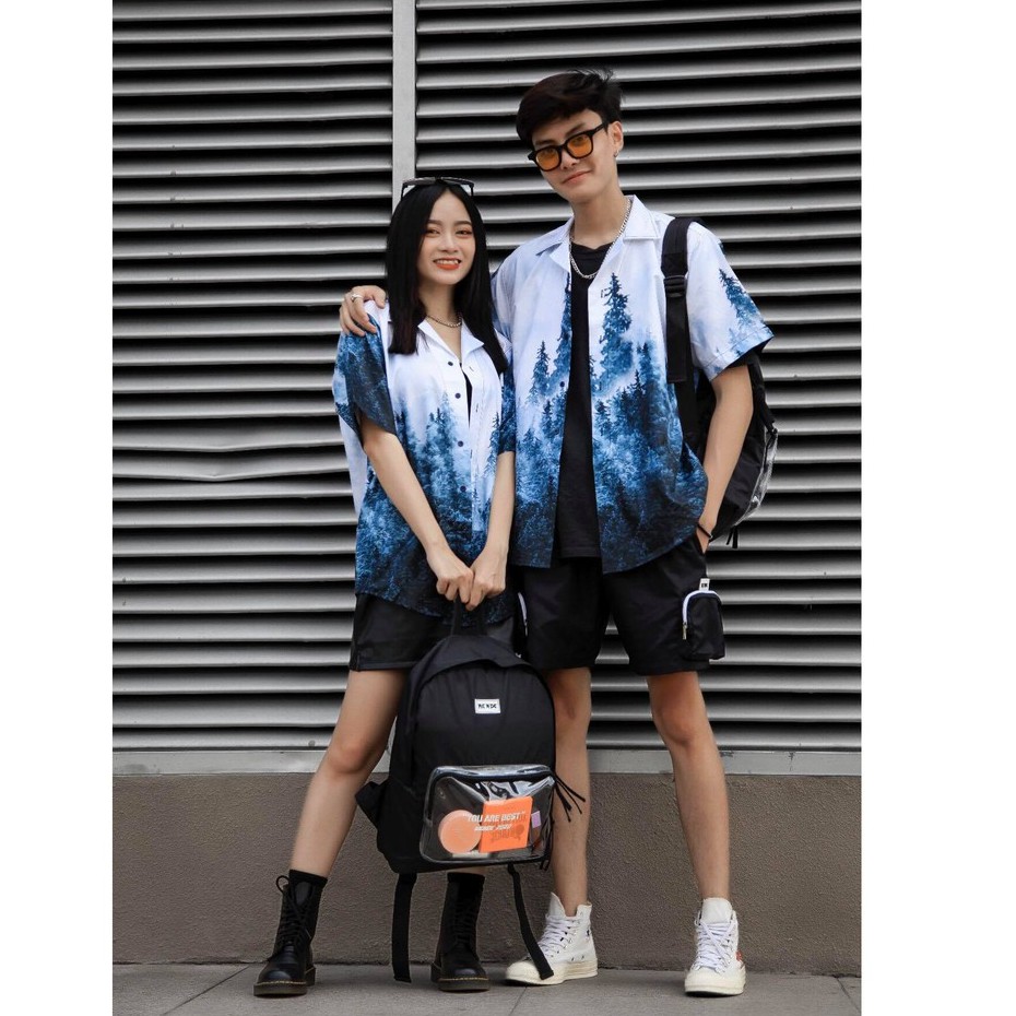 Áo Sơ Mi Nam / Nữ MENDE AQUA TREE Sơ Mi Lụa Mềm CNK 100% | CHUẨN CAO CẤP 1:1 LOCAL BRAND l Size 40 - 100 Kg | BigBuy360 - bigbuy360.vn