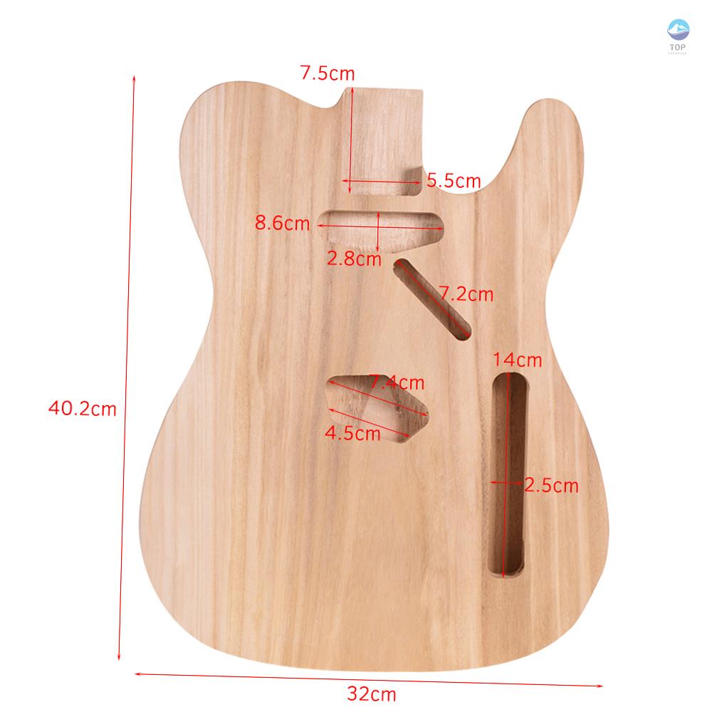 Thân đàn guitar điện bằng gỗ trơn TL-T02 DIY