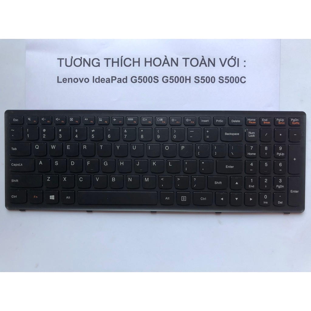 Bàn phím Laptop Lenovo IdeaPad  G500S G500H S500 S500C 500 S510 S510P Z510  CÓ KHUNG Hàng mới 100%-Bảo hành toàn quốc 12