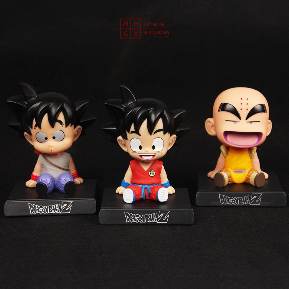 Mô Hình Son Goku Krillin Chibi - Trang trí taplo ô tô - Trang trí bàn học bàn , bàn làm việc - DragonBall