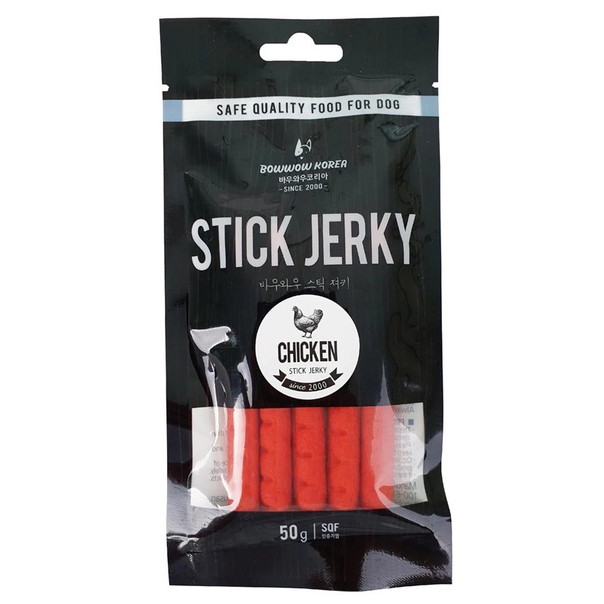 BOWWOW CHICKEN Stick Jerky 50g _ Thịt gà que cho chó 50g