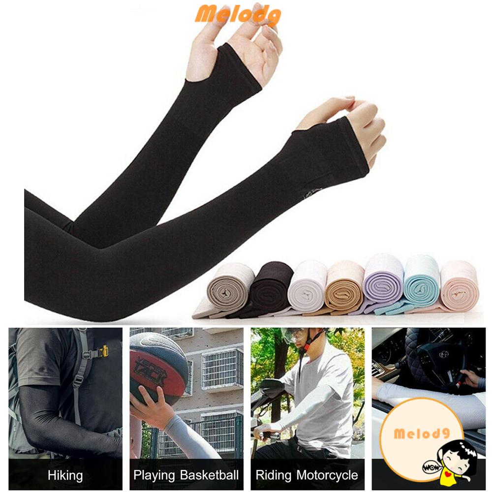 Găng Tay Thể Thao Hở Ngón Làm Mát Bảo Vệ Cánh Tay Chống Nắng Khi Chơi Thể Thao/Bóng Rổ Nhiều Màu Sắc