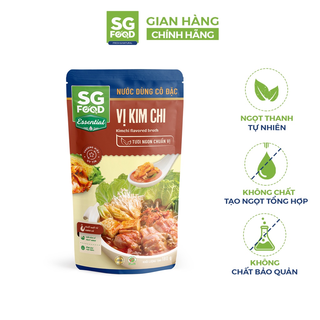 Nước dùng cô đặc vị kim chi SGFOOD 180gr nấu lẩu chế biến món ăn tươi ngon chuẩn vị