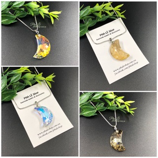 Mặt Dây Chuyền Pha Lê Swarovski Hình Trăng Khuyết S30mm