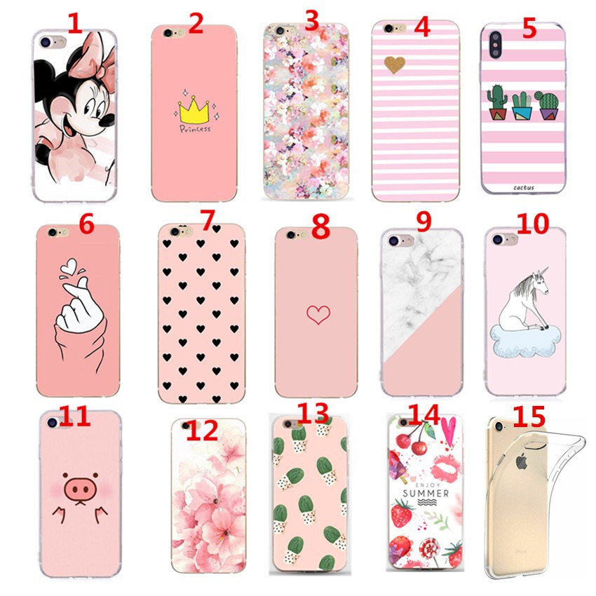 Ốp điện thoại TPU silicon hình hoa cho Apple Iphone 6 6S 5S SE 7 8 SE 2020 SE2020
