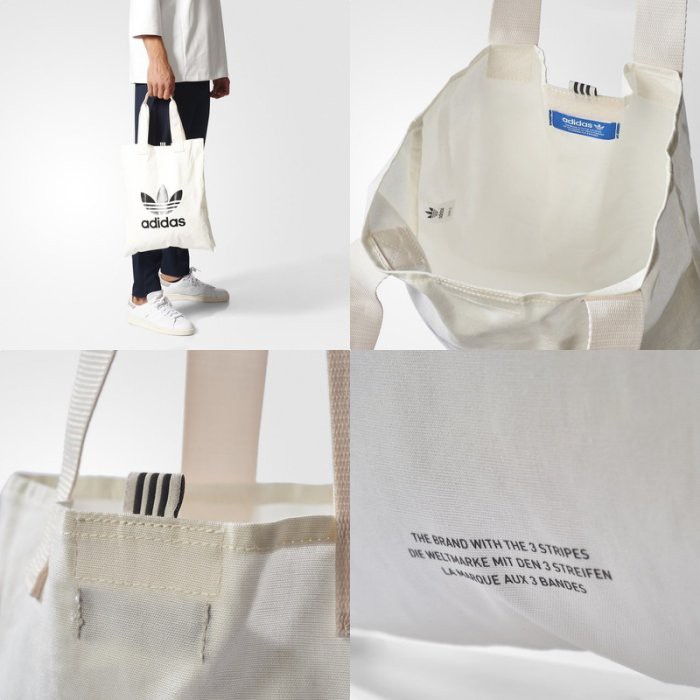 (ảnh thật) Túi Tote Adidas - White - Hàng xuất xịn Full tem tag