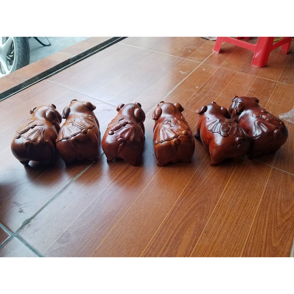 cặp lợn gỗ hương ta