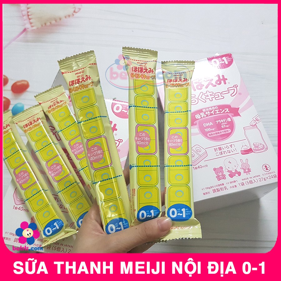 Lẻ Sữa Meiji Thanh 27gr Nội Địa Nhật - Sữa Thanh Meiji