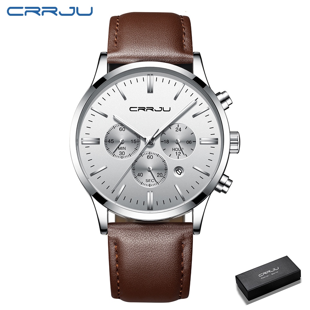 Đồng hồ Quartz Crrju 2160L chống thấm nước hợp thời trang