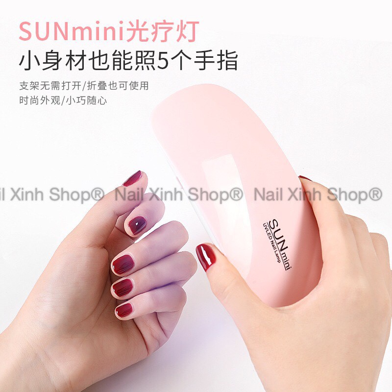 [ Deal sốc ] Máy hơ gel SUN MINI NAIL360 chuyên dùng cá nhân làm móng tay hơ sơn gel, base top gel, màu gels