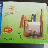 Khay bút cắm bàn 3007 xoay 360 độ giao màu ngẫu nhiên