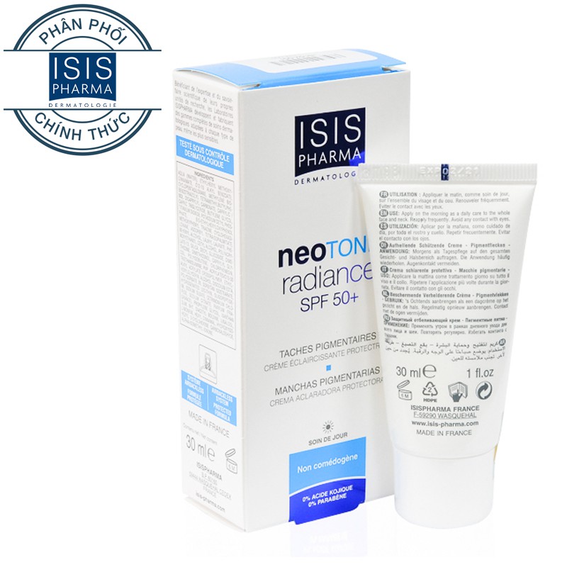 Kem dưỡng trắng sáng da ban ngày ISIS Pharma Neotone Radiance SPF50+ 30ml