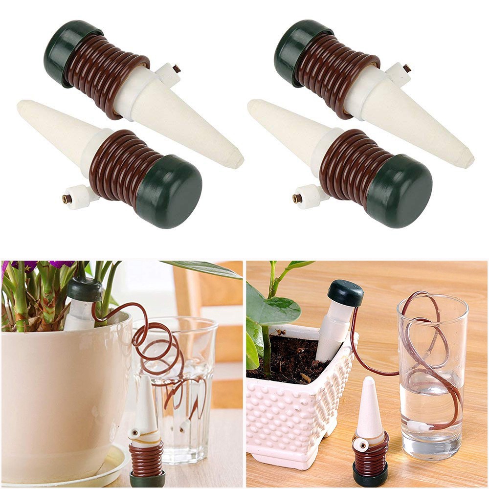 Set 2 dụng cụ tưới nước nhỏ giọt tự động cho cây trồng trong nhà
