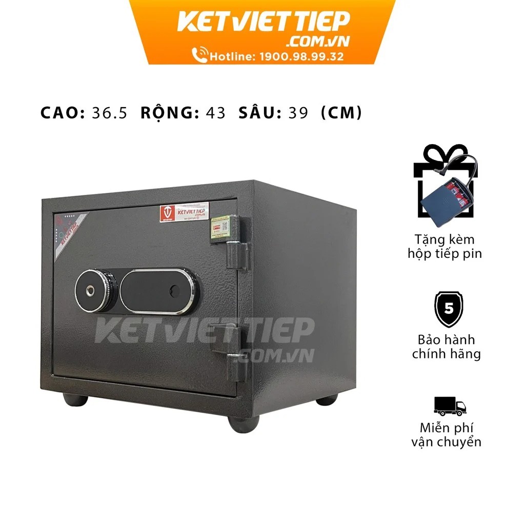 Két sắt Việt Tiệp khoá vân tay điện tử hiện đại chống cháy an toàn công nghệ cao