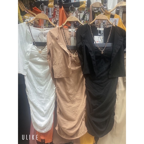 Set váy xíc kèm áo khoác ngoài