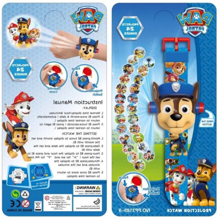Dây Đeo Chiếu Phim Paw Patrol Watch/Chase Marshall Rubble Skye