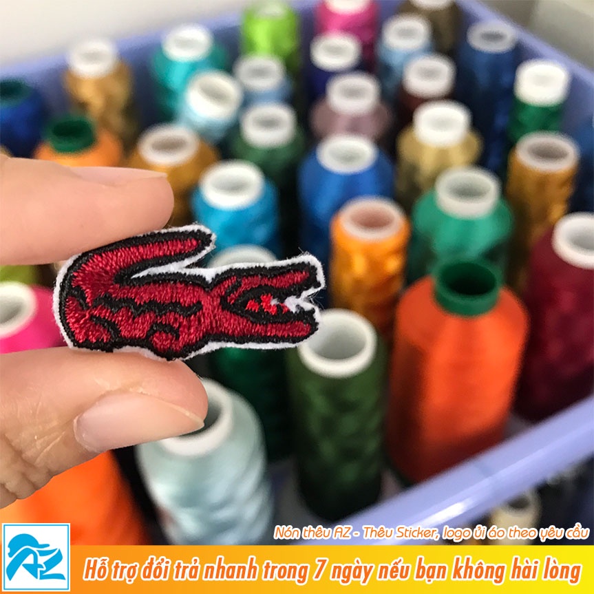 Patch vải ủi thêu hình logo cá sấu S59