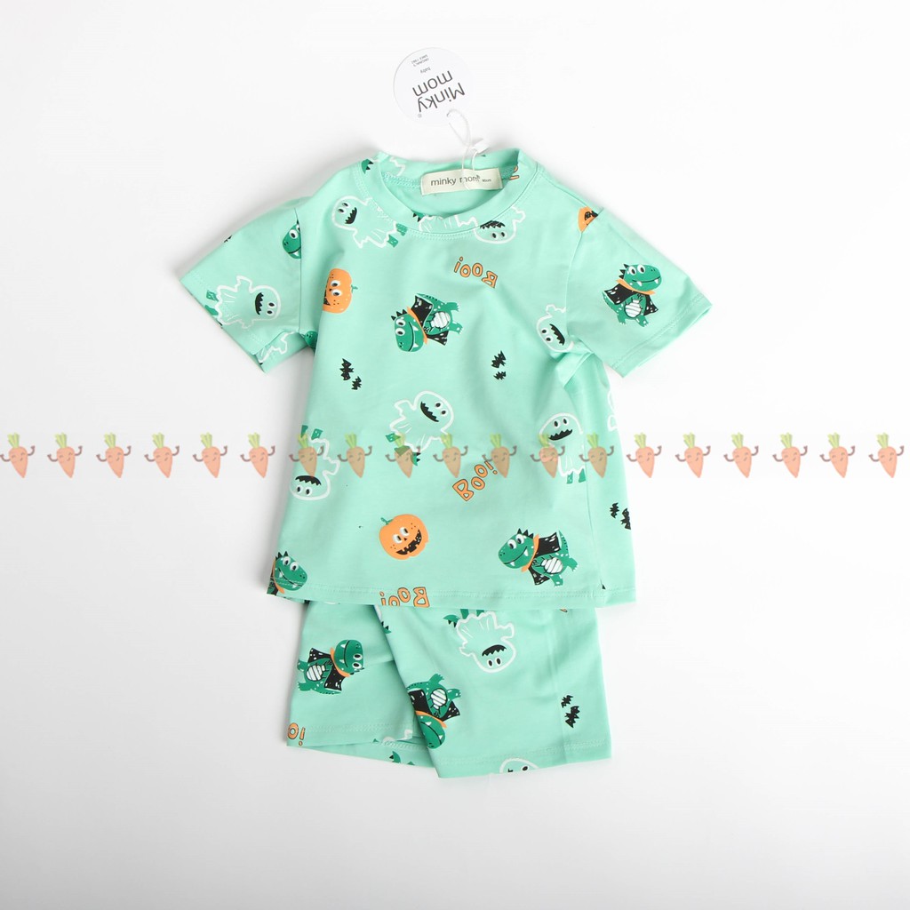 [SALE] Bộ Cộc Tay Minky Mom Cho Bé Trai, Bé Gái Vải Cotton 100% Họa Tiết In Nhỏ, Đồ Bộ Cho Bé Mặc Nhà Mùa Hè MKM2116