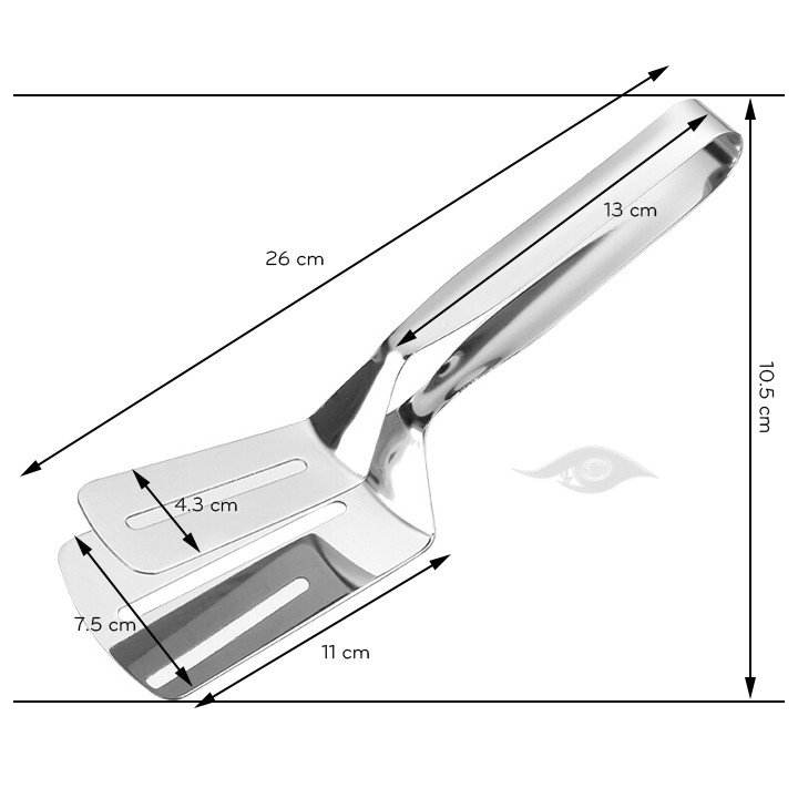 Kẹp inox gắp cá thức ăn nóng - dụng cụ lật thực phẩm chiên đồ ăn bằng inox GD154