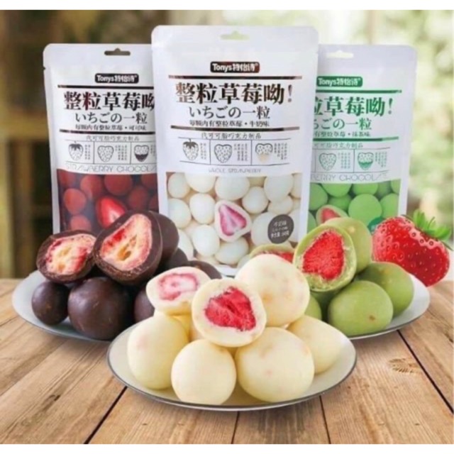 socola bọc dâu Tây sấy lạnh | BigBuy360 - bigbuy360.vn