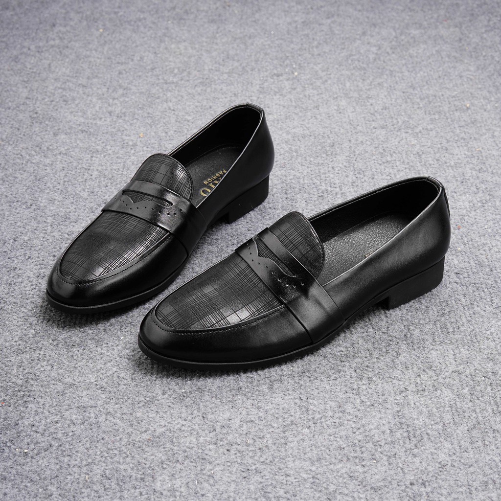 Giày Lười Nam Công Sở, Chuẩn da bò 100%,