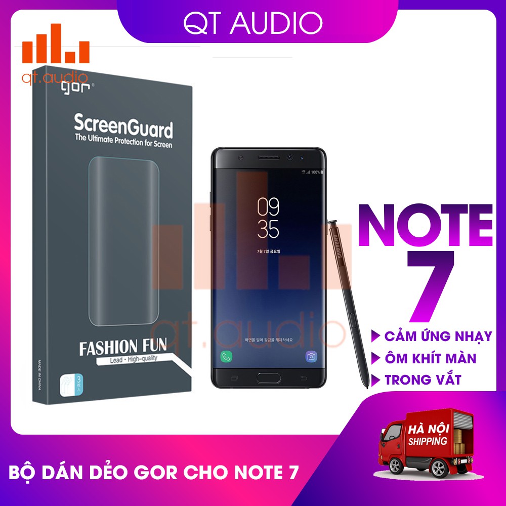 Bộ 4 miếng dán gor dành cho galaxy Note 7 ( 3 miếng dán màn hình và 1 dán lưng carbon)