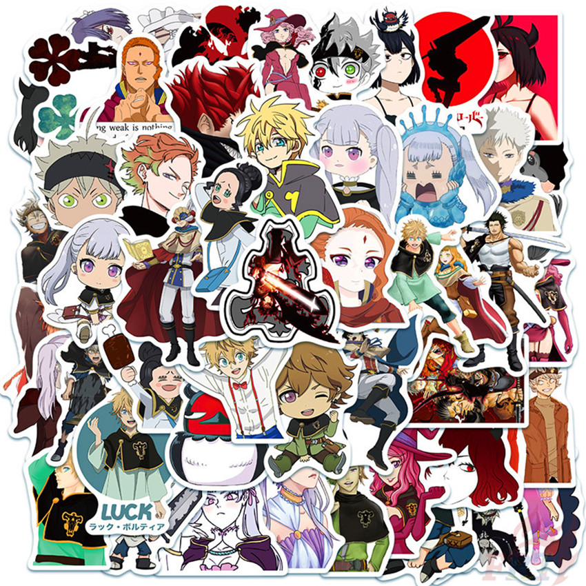 ❉ Black Clover Series 07 Stickers ❉ 50Pcs/Set Anime Asta Noell Silva DIY Fashion Waterproof Doodle Decals Stickers