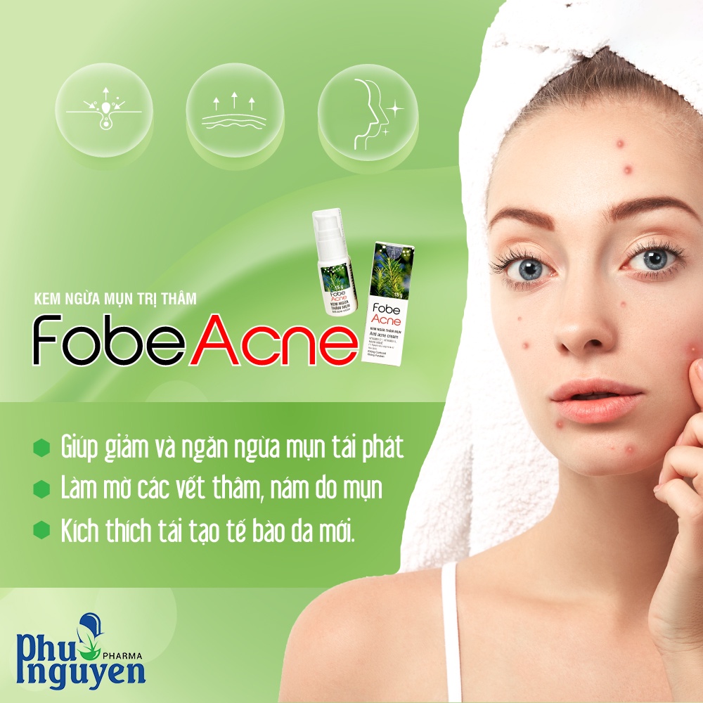 Kem Làm Giảm Thâm Mụn Sẹo Mụn Fobe Acne Chai 15g