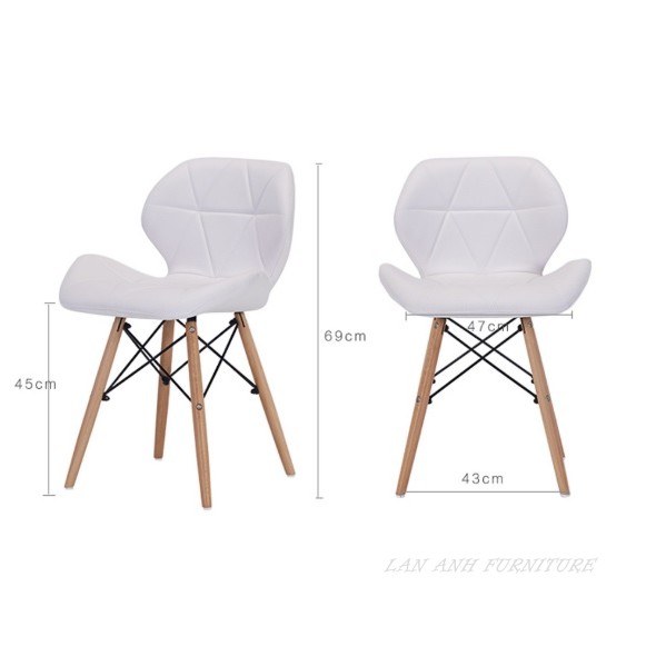 Bộ bàn ăn 4 ghế nhập khẩu đẹp  eames LA-BBA10