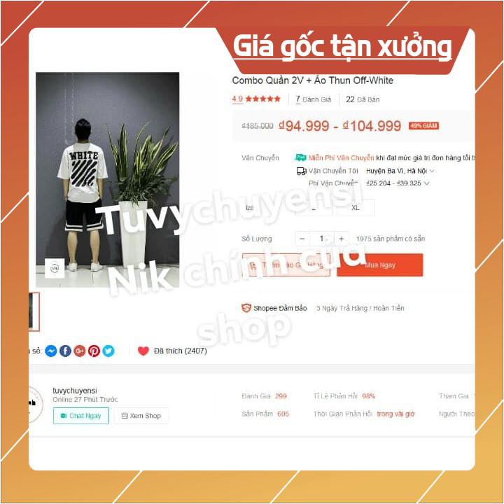 [NHẬP WA9925 giảm 25k]Combo Quần 2V + Áo Thun Off-White | BigBuy360 - bigbuy360.vn