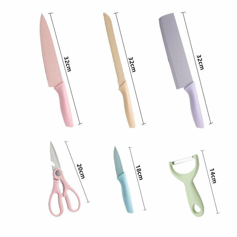 Bộ dao kéo nhà bếp 6 món tiện dụng