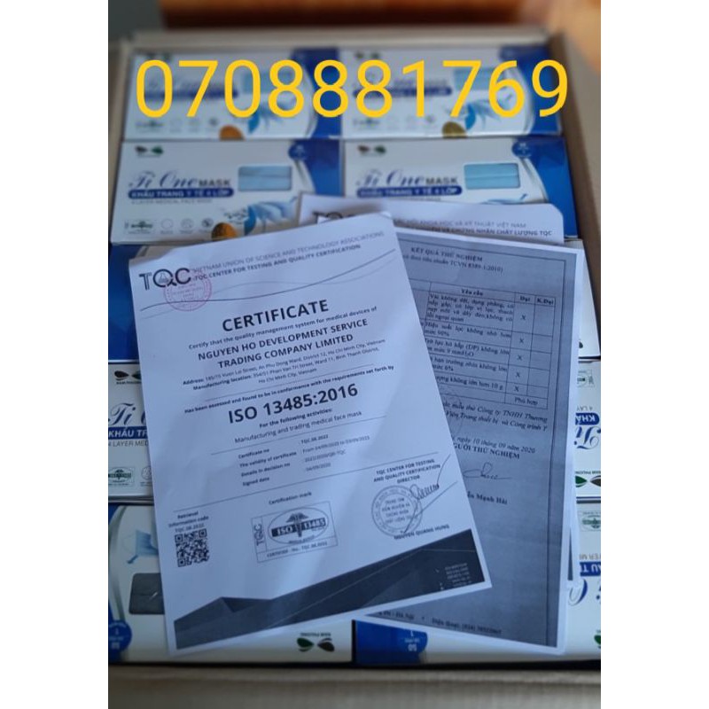 Khẩu trang y tế 4 lớp hộp 50 cái hàng bo viền và dập logo chuẩn