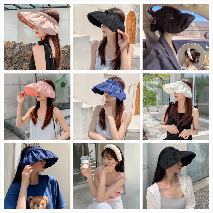 Mũ Lưỡi Trai Hở Chóp Chống Nắng 5 Màu Tùy Chọn Phong Cách Hàn Quốc Cho Nữ