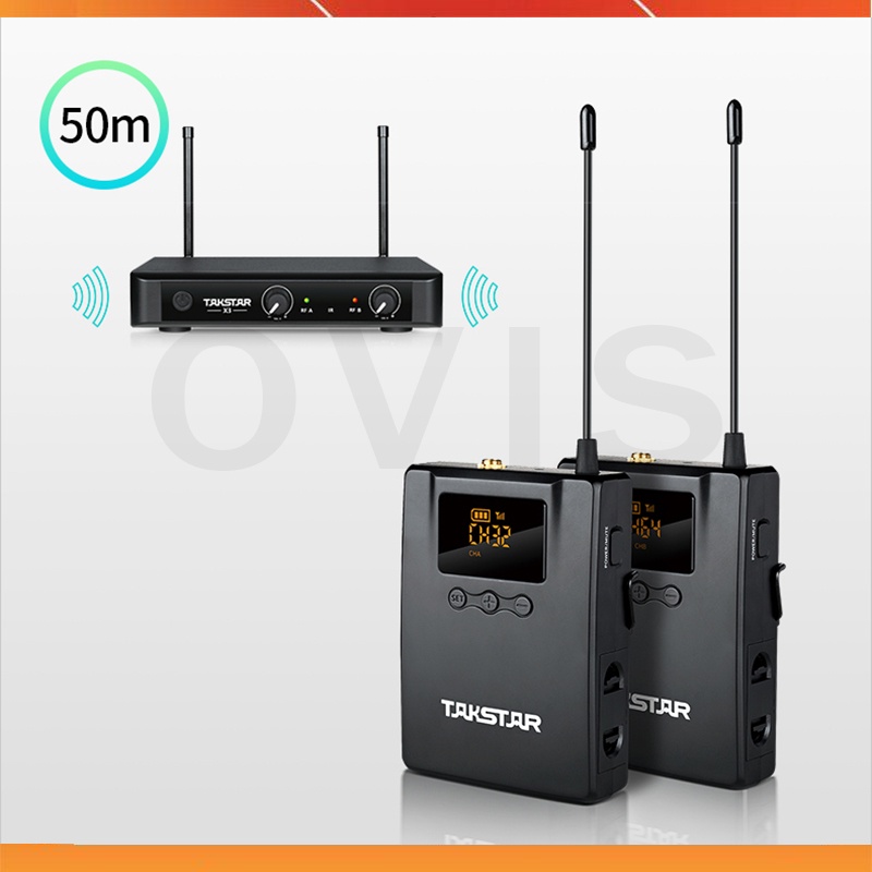 Tasktar X3PP - Micro Không Dây UHF Cho Giảng Dạy, Phát Biểu, Sân Khấu, Phạm Vi Hoạt Động 50m