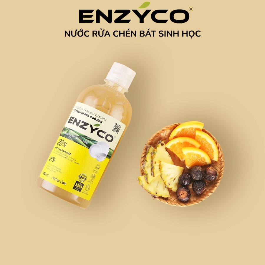 Nước Rửa Chén Sinh Học Enzyco 100% Enzyme Từ Dứa Tự Nhiên, Lành Tính Phù Hợp Với Người Viêm Da Cơ Địa
