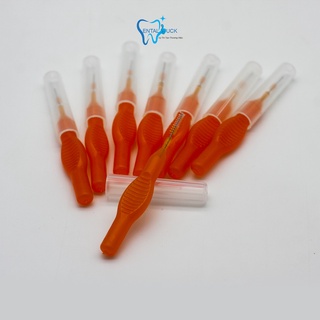 Bàn chải kẽ răng asahi,bàn chải kẽ nhật bản chữ i,L màu đỏ,cam cho người niềng răng