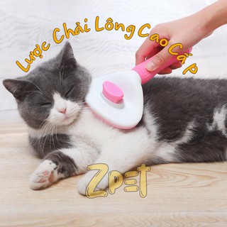 Lược chải lông cho chó - mèo có nút bấm